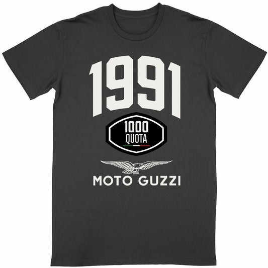 T-shirt noir manches courtes Moto Guzzi 1000 Quota