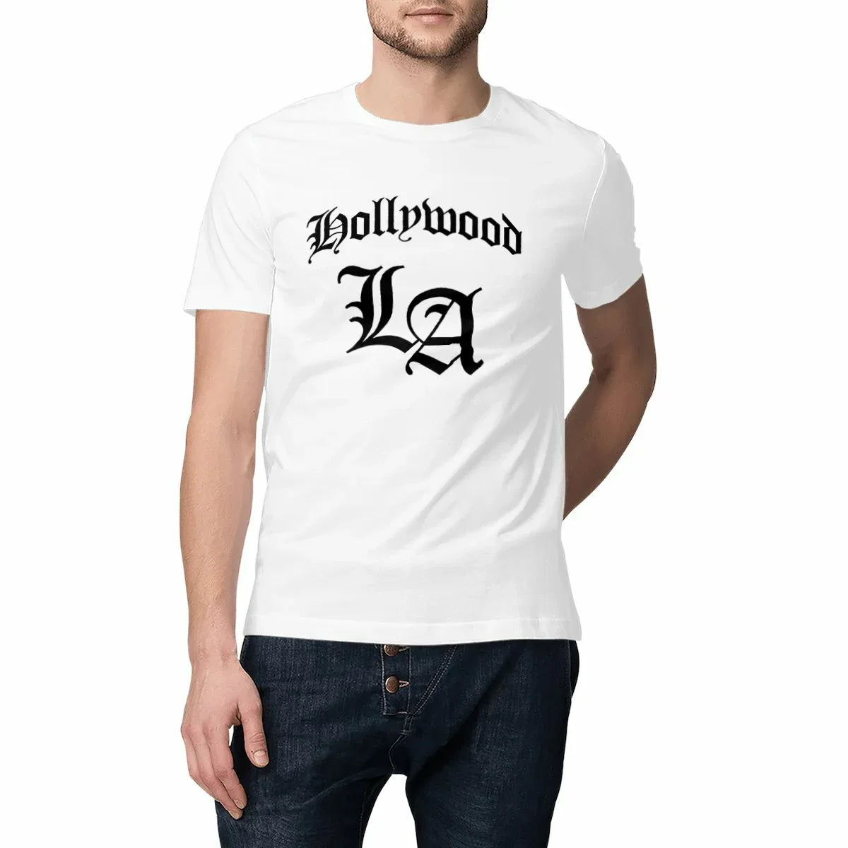 1125_LA_Hollywood_-_T-shirt_blanc_1 - CultureMoto