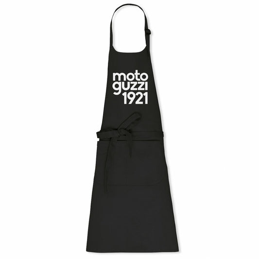 Tablier de cuisine noir Moto Guzzi 1921
