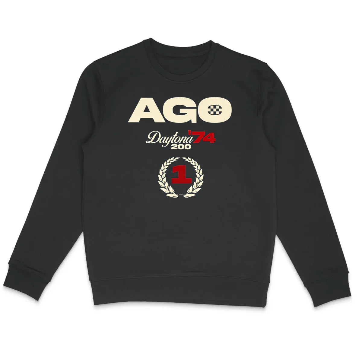 1224AGODaytona74-Sweat-shirtnoir - CultureMoto