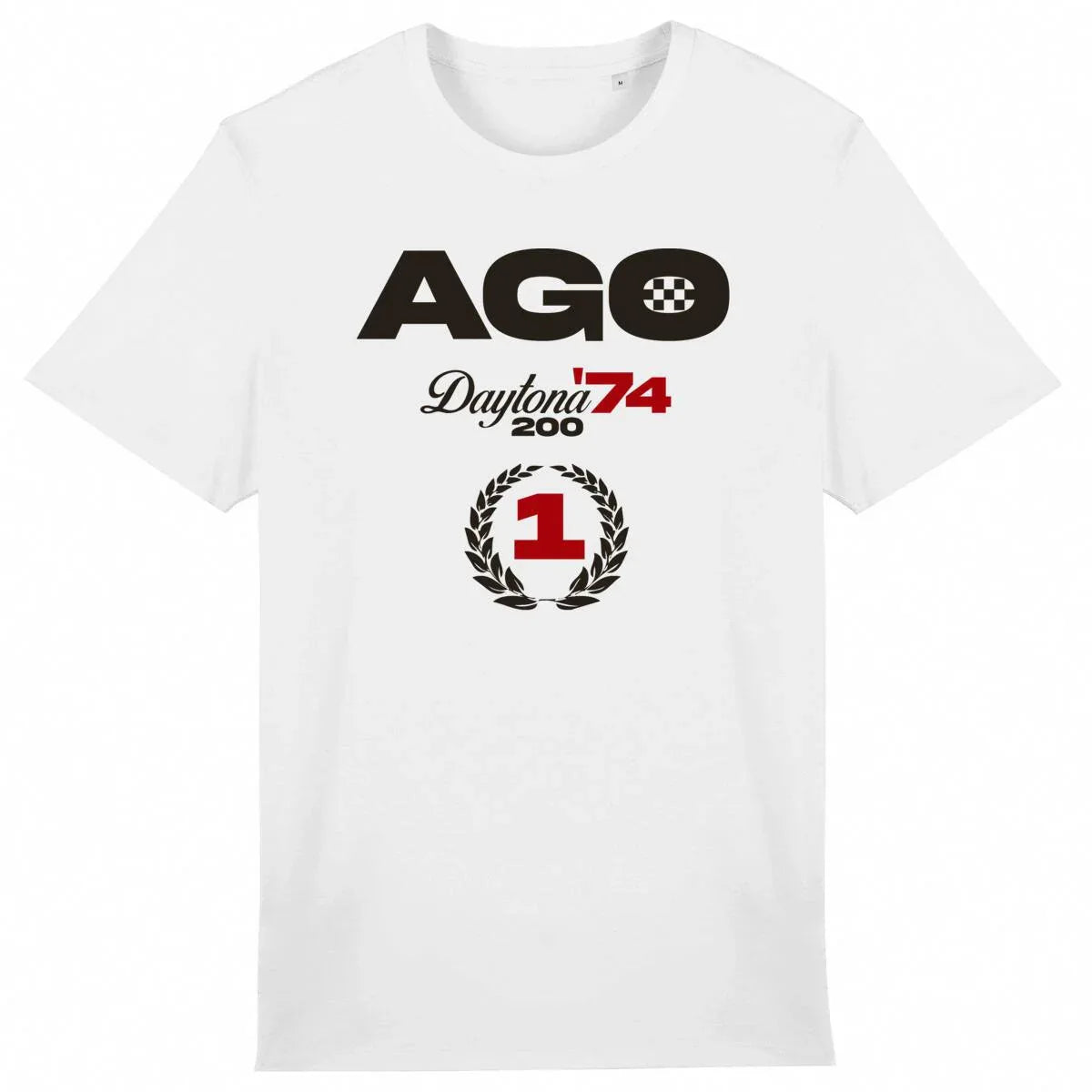 1224AGODaytona74-T-shirtblanc - CultureMoto