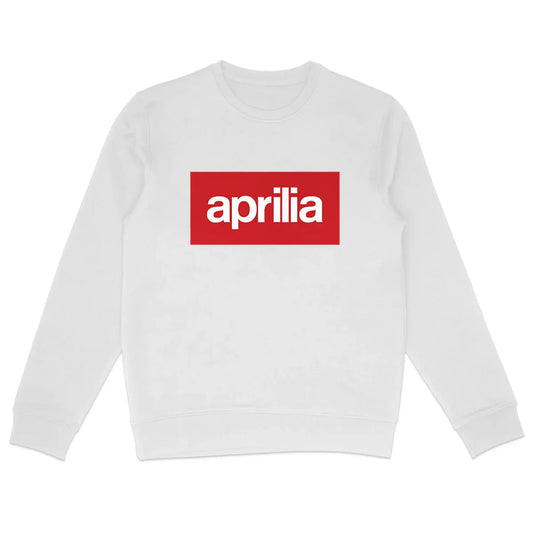 Aprilia_logo_-_Sweat-shirt_unisexe_blanc - CultureMoto