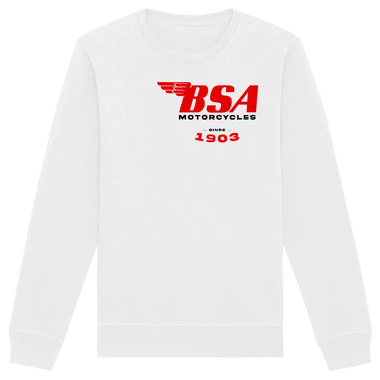 BSA1903-Sweat-shirtblanc - CultureMoto