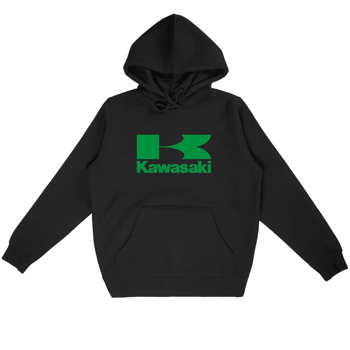 Kawasakilogovert-Hoodieunisexenoir - CultureMoto