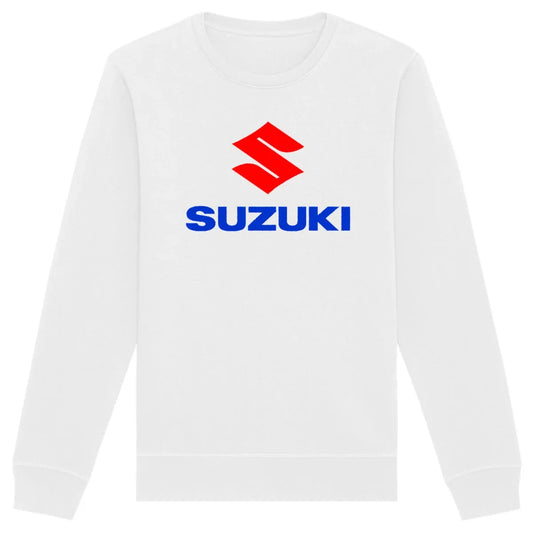 Suzukilogo-Sweat-shirtunisexeblanc - CultureMoto