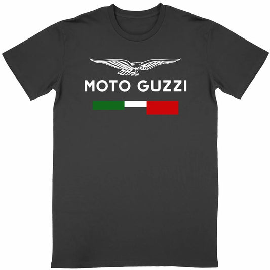 T-shirt_manches_courtes_noir_logo_Moto_Guzzi_2 - CultureMoto
