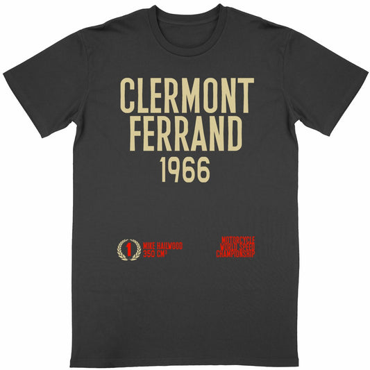 T-shirt noir manches courtes Clermont-Ferrand 1966