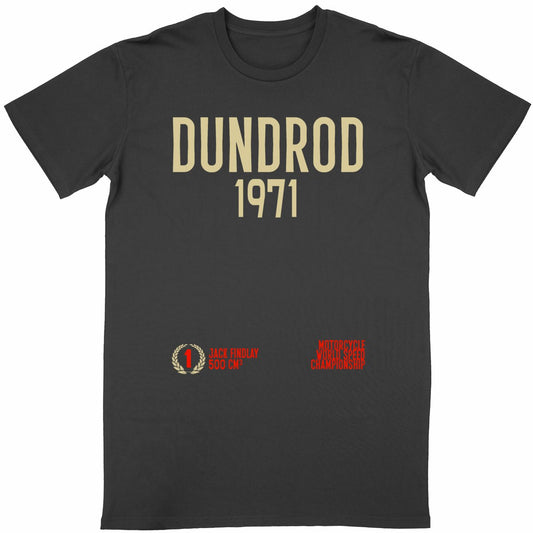 T-shirt noir manches courtes Dundrod 1971