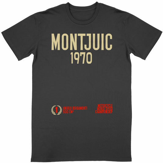 T-shirt noir manches courtes Montjuïc 1970