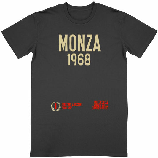 T-shirt noir manches courtes Monza 1968