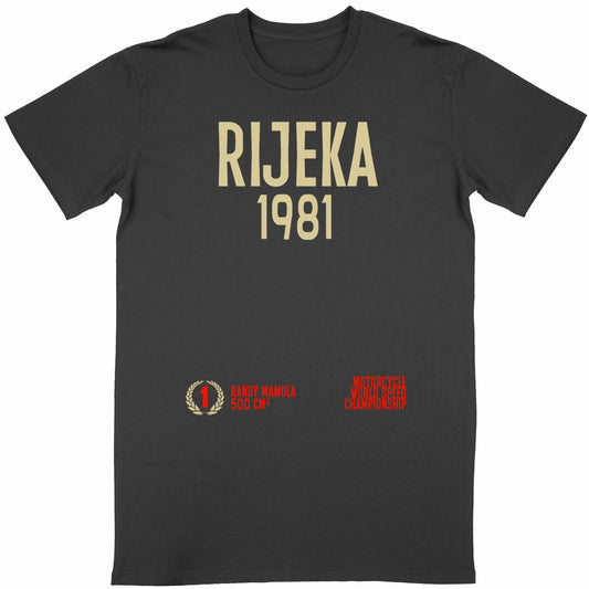 T-shirt noir manches courtes Rijeka 1981