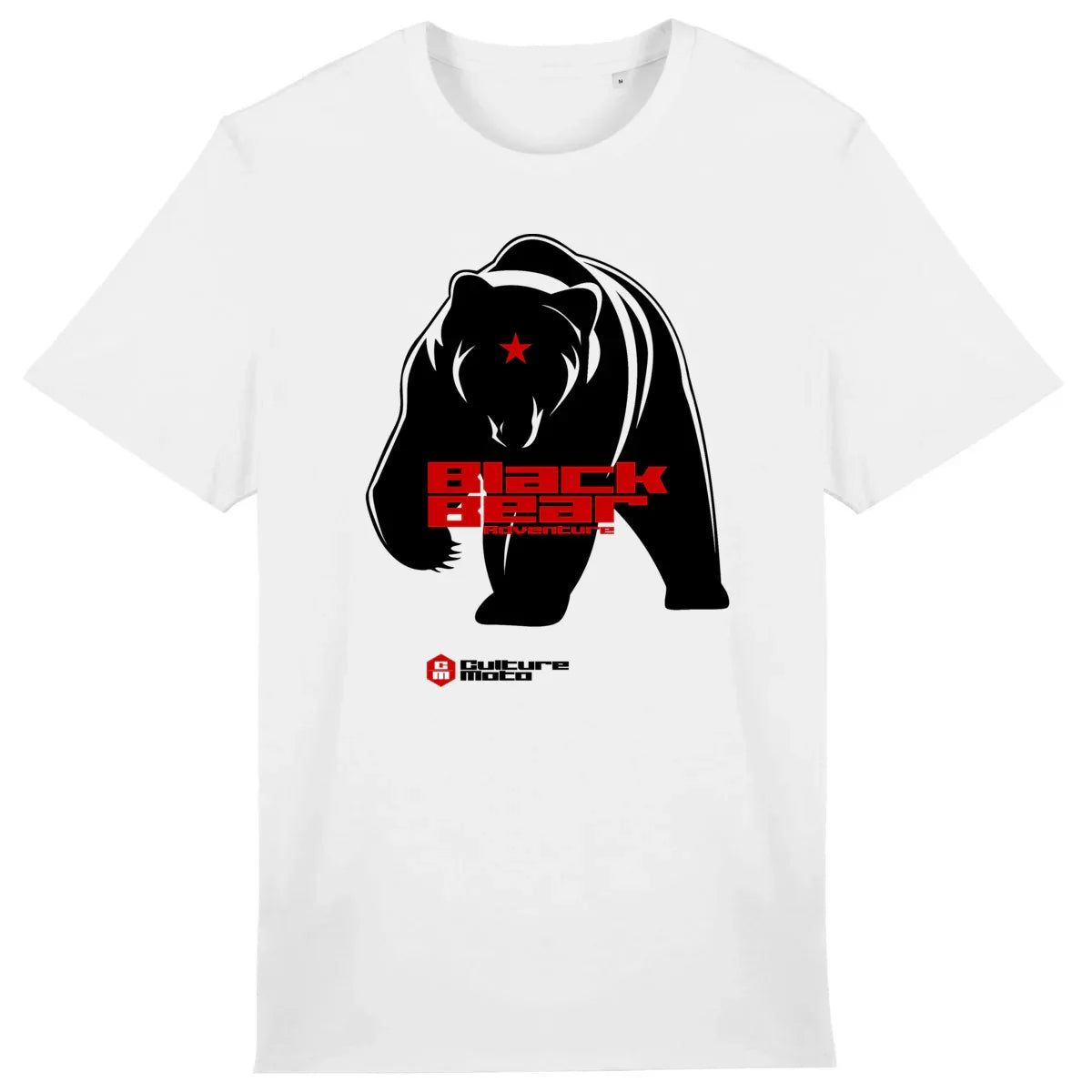0326CMBlackBear-T-shirtblanc - CultureMoto
