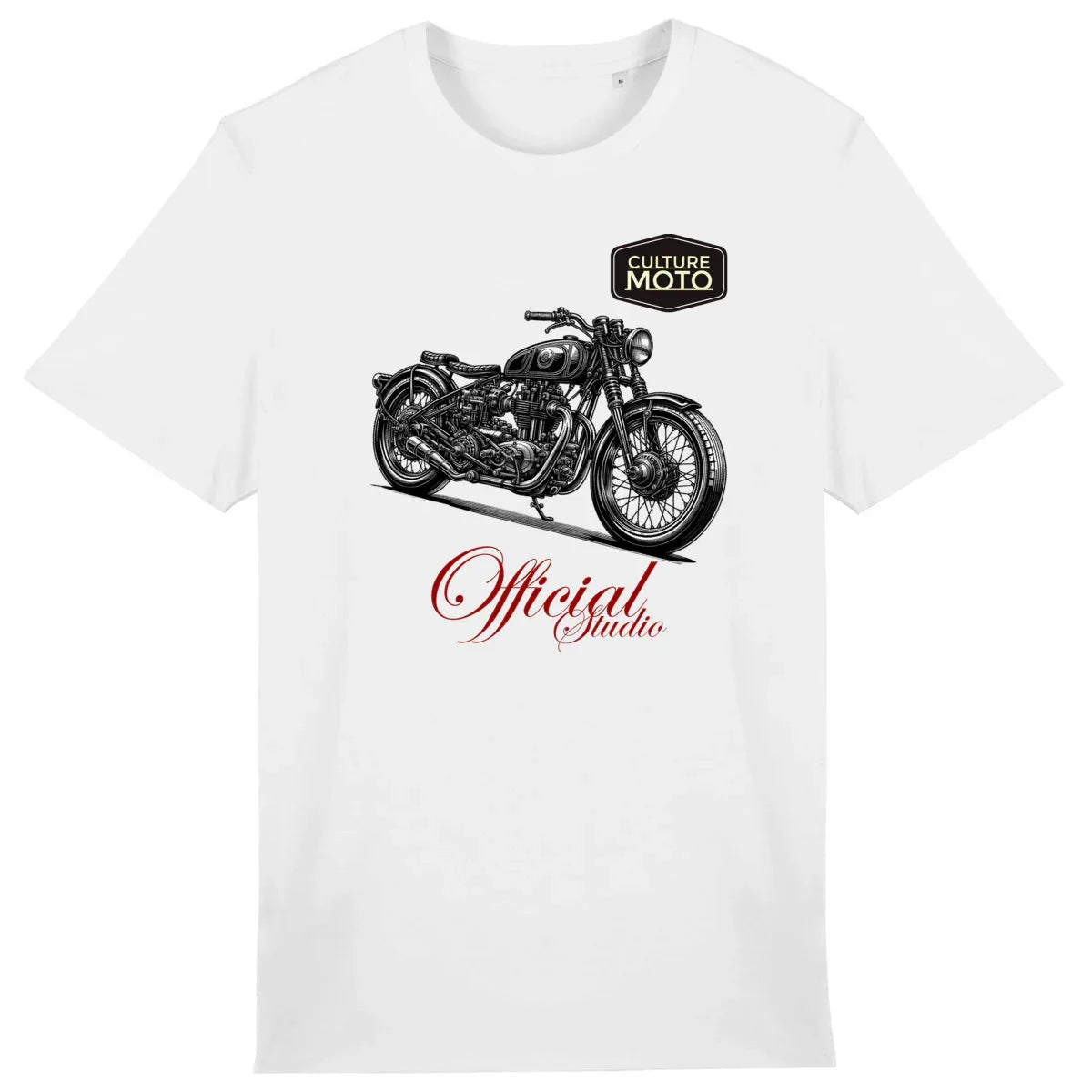 0326CMOfficialStudio-T-shirtblanc - CultureMoto