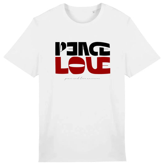 0326CMPeaceandLove-T-shirtblanc - CultureMoto