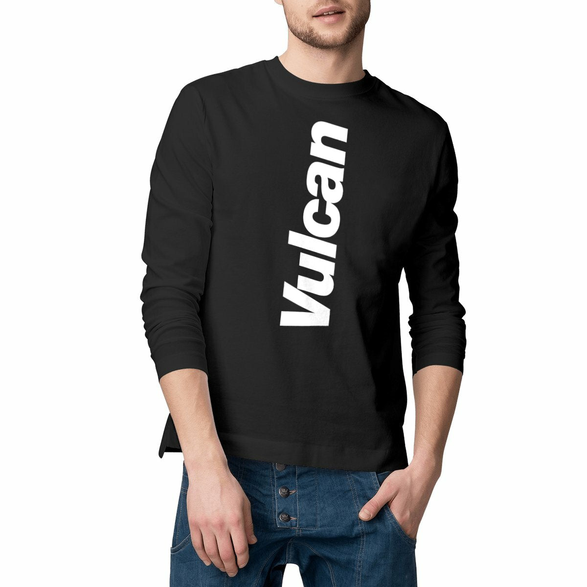 T-shirt noir manches longues Kawasaki Vulcan