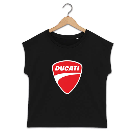 T-shirt femme manches à revers Ducati