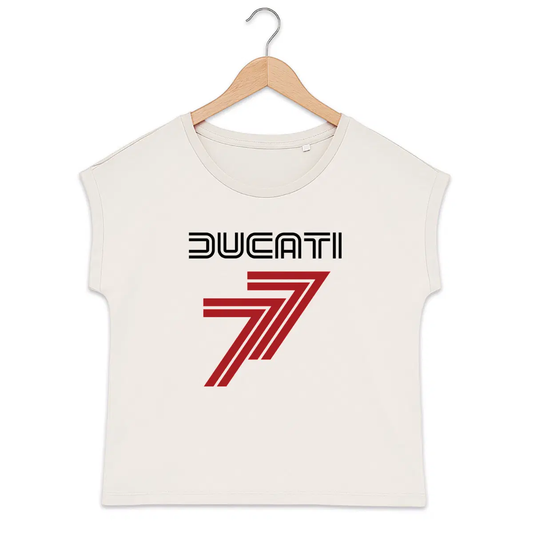 T-shirt femme manches à revers Ducati 77