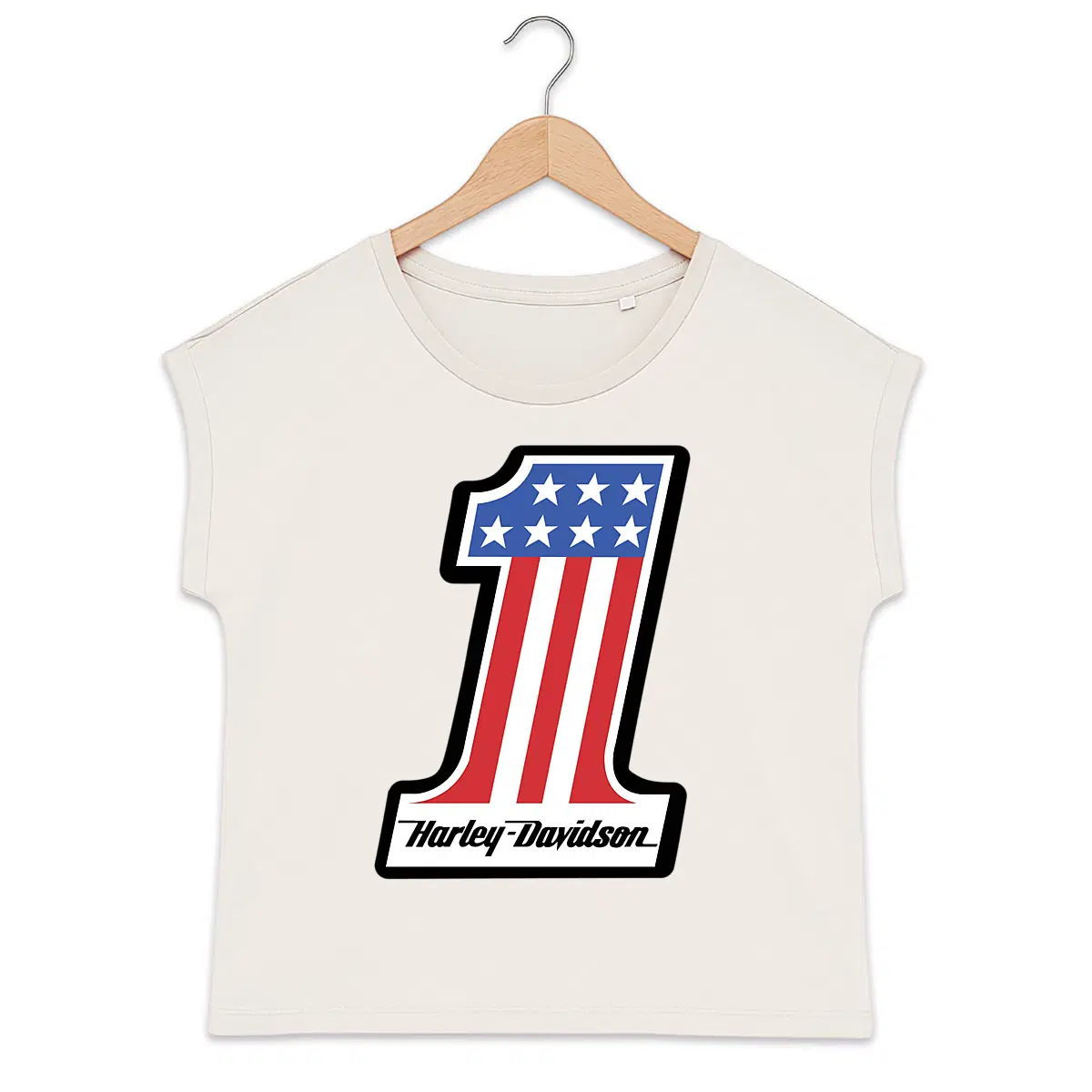 T-shirt femme manches à revers Harley-Davidson