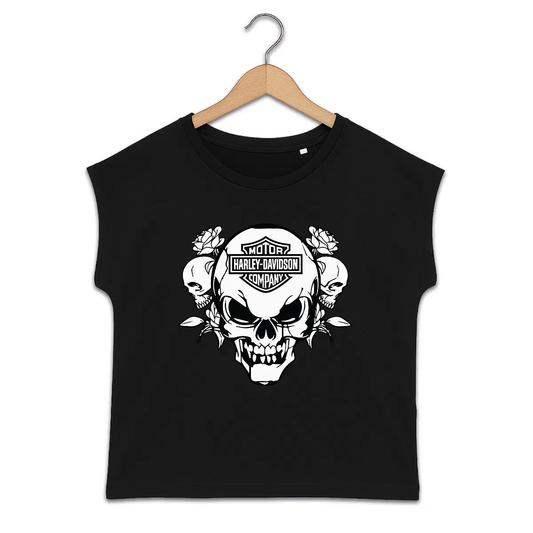 T-shirt femme manches à revers Harley-Davidson