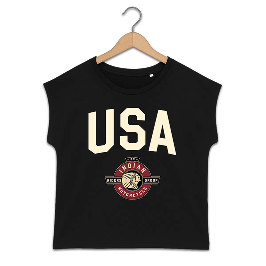 T-shirt femme manches à revers Indian Motorcycle