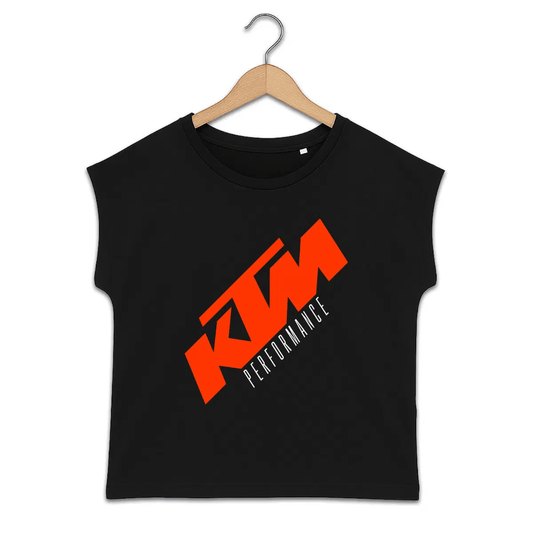T-shirt femme manches à revers KTM