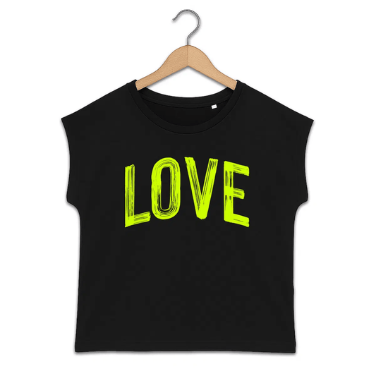 T-shirt femme manches à revers Love