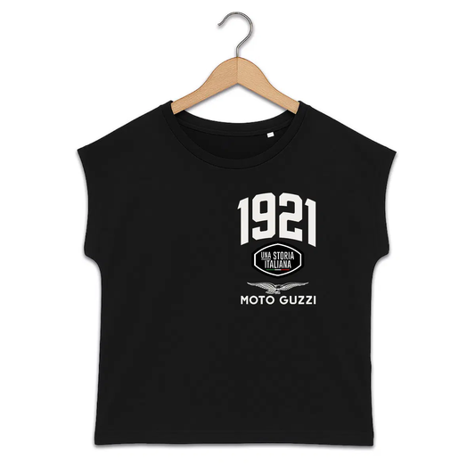 T-shirt femme manches à revers Moto Guzzi