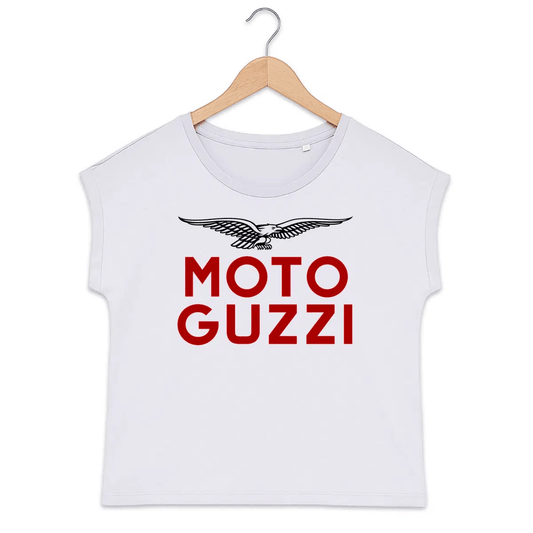 T-shirt femme manches à revers Moto Guzzi