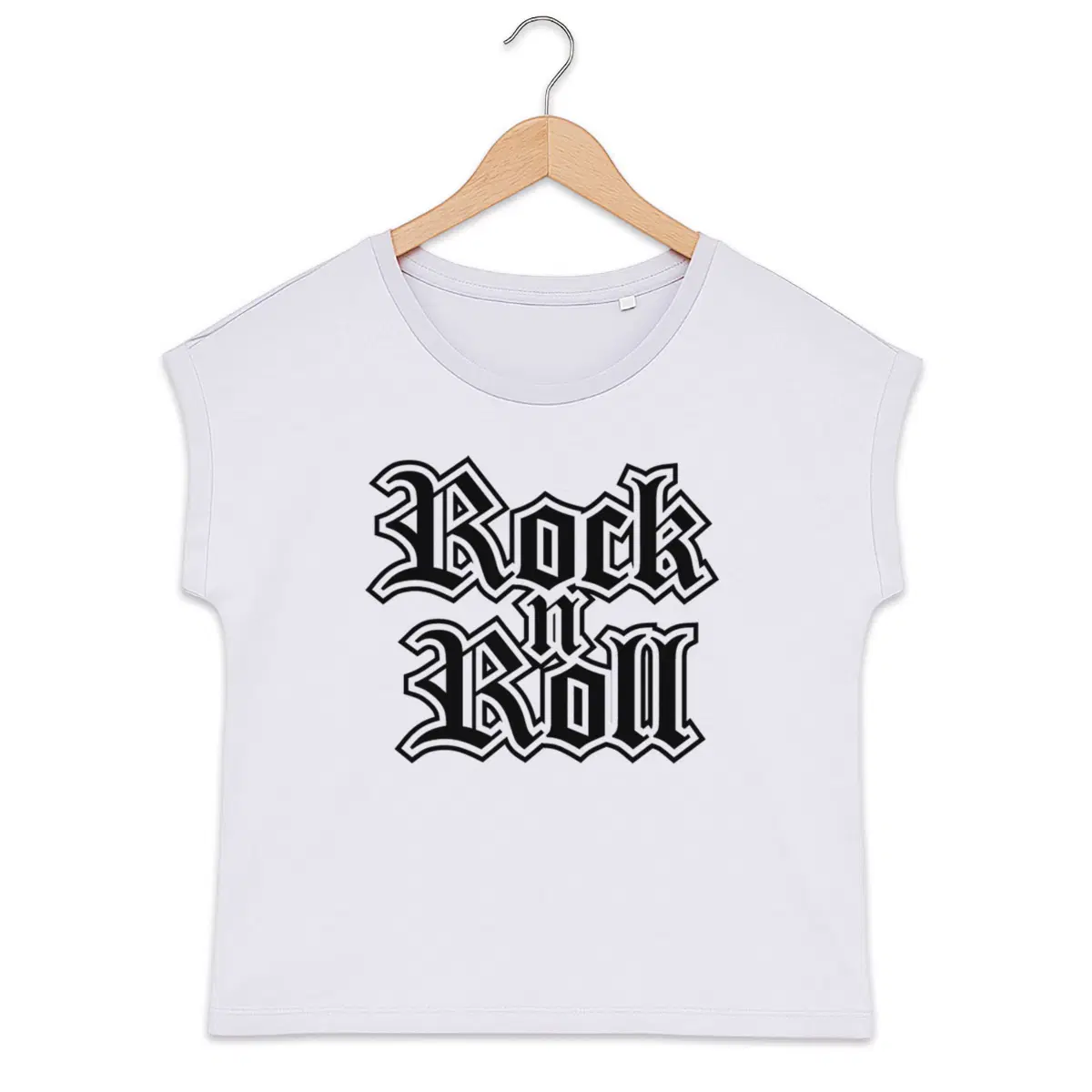 T-shirt femme manches à revers Rock'n'roll