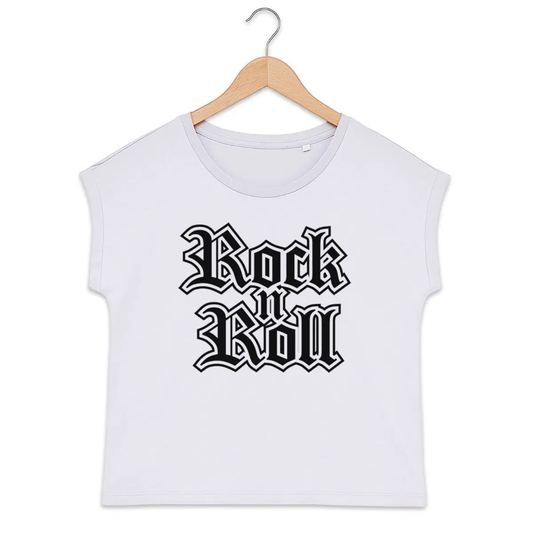T-shirt femme manches à revers Rock'n'roll