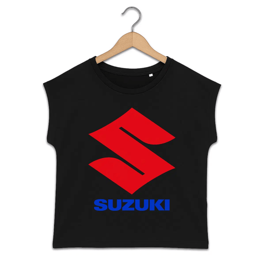 T-shirt femme manches à revers Suzuki
