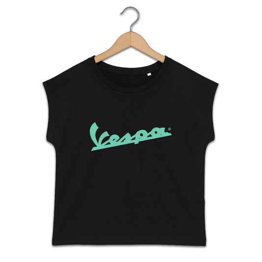 T-shirt femme manches à revers Vespa