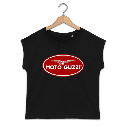 T-shirt femme manches à revers Moto Guzzi