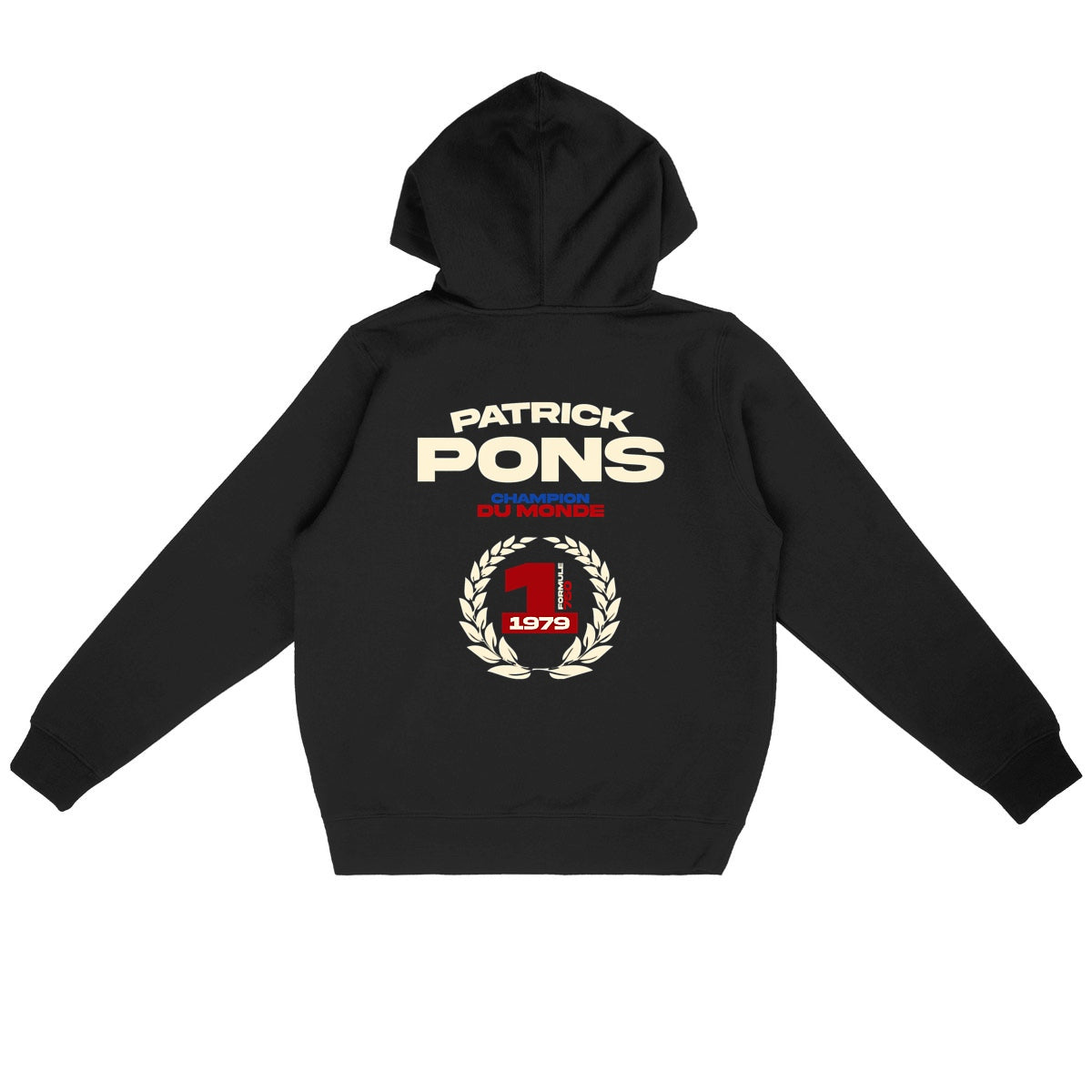 Hoodie noir Patrick Pons