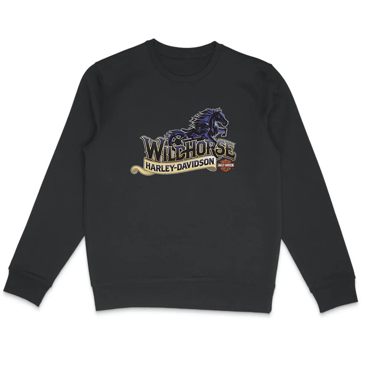 0625Harley-DavidsonWildHorse-Sweat-shirtnoir2 - CultureMoto
