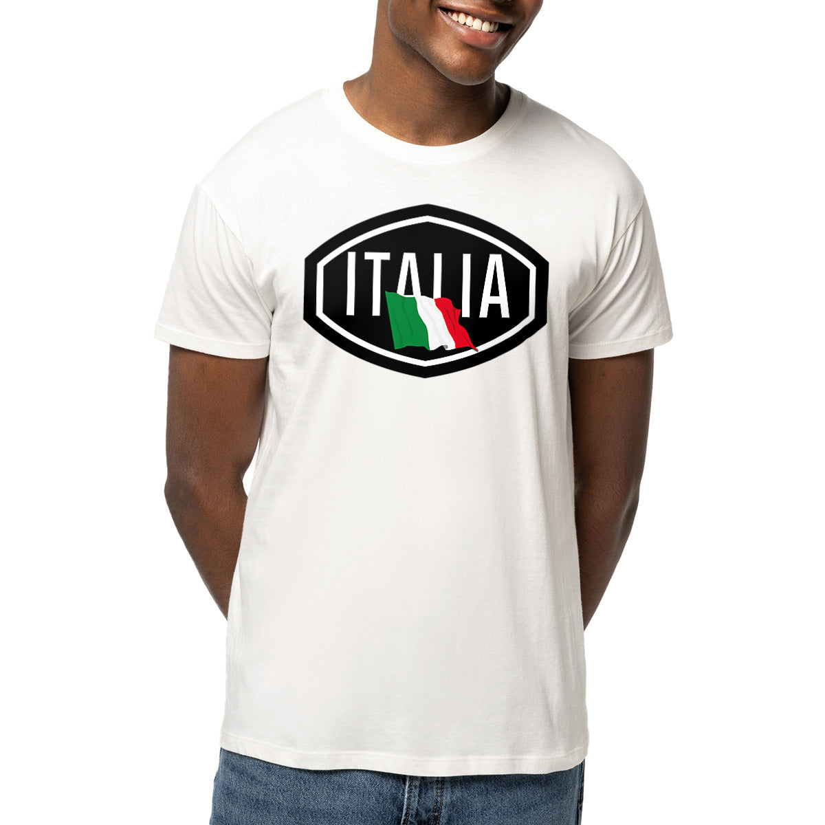T-shirt blanc Moto Guzzi Italia