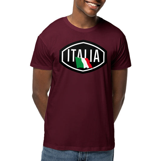 T-shirt bordeaux Moto Guzzi Italia
