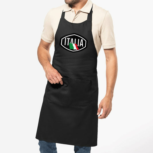 Tablier de cuisine noir Italia