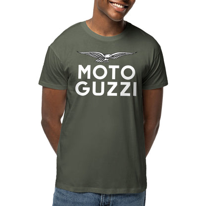 T-shirt kaki Moto Guzzi White Eagle