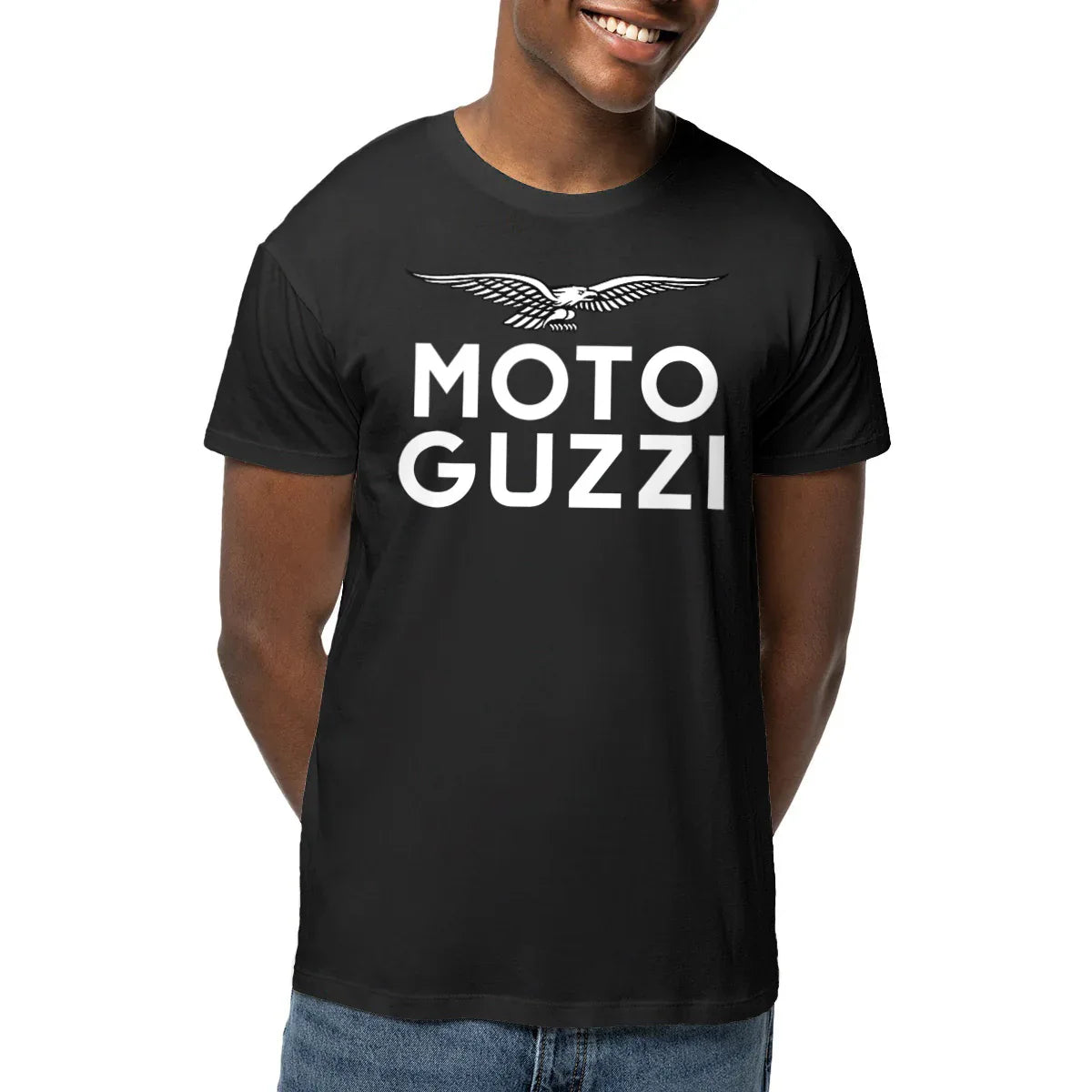0625Moto.Guzziwhiteeagle-T-shirtnoir1 - CultureMoto