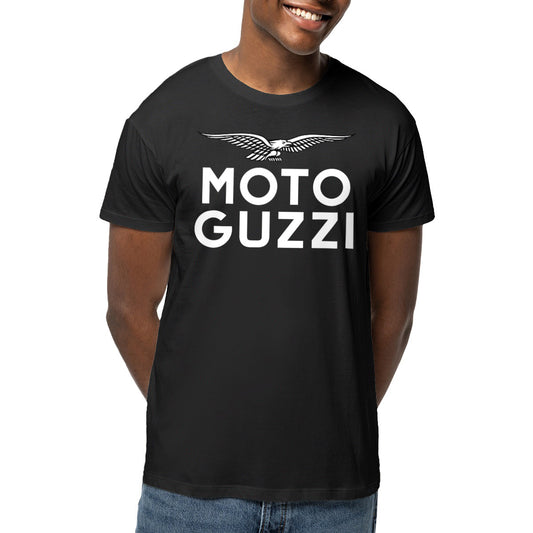 T-shirt noir Moto Guzzi White Eagle