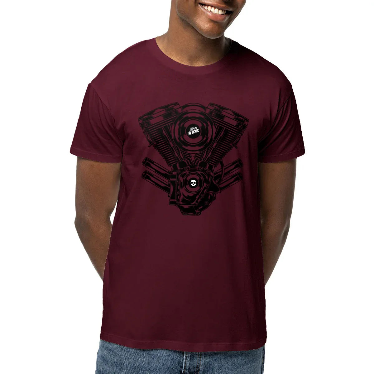 0625_Harley-Davidson_Live_to_Ride_-_T-shirt_bordeaux_1 - CultureMoto