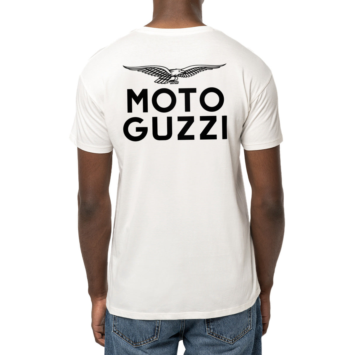 T-shirt blanc Moto Guzzi Italia