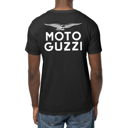 T-shirt noir Moto Guzzi Italia