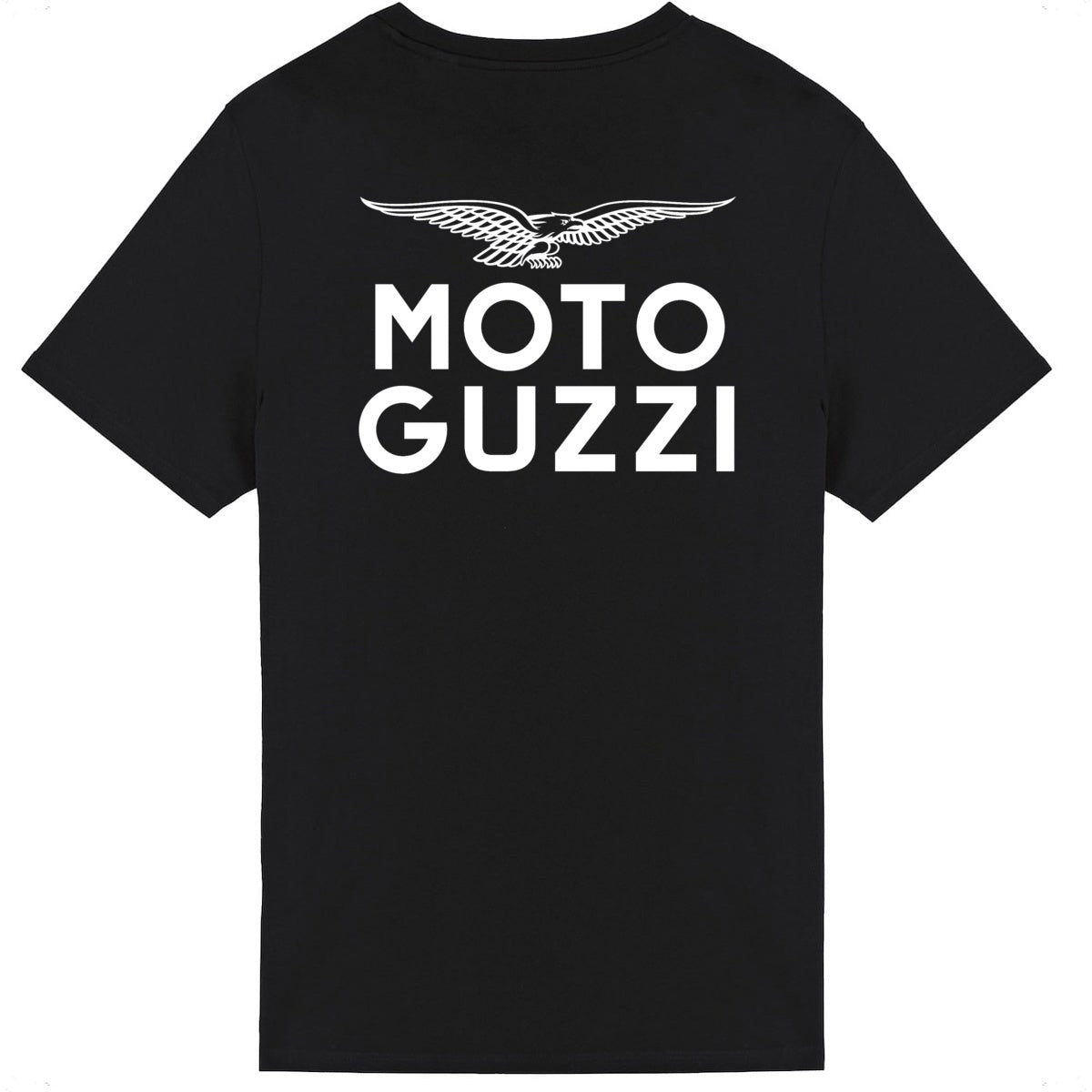 T-shirt noir Moto Guzzi Italia