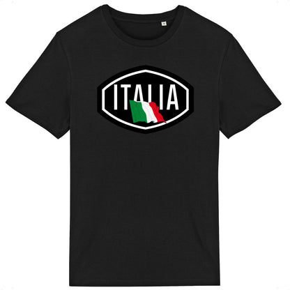 T-shirt noir Moto Guzzi Italia