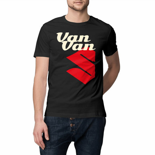 T-shirt noir unisexe manches courtes Suzuki VanVan