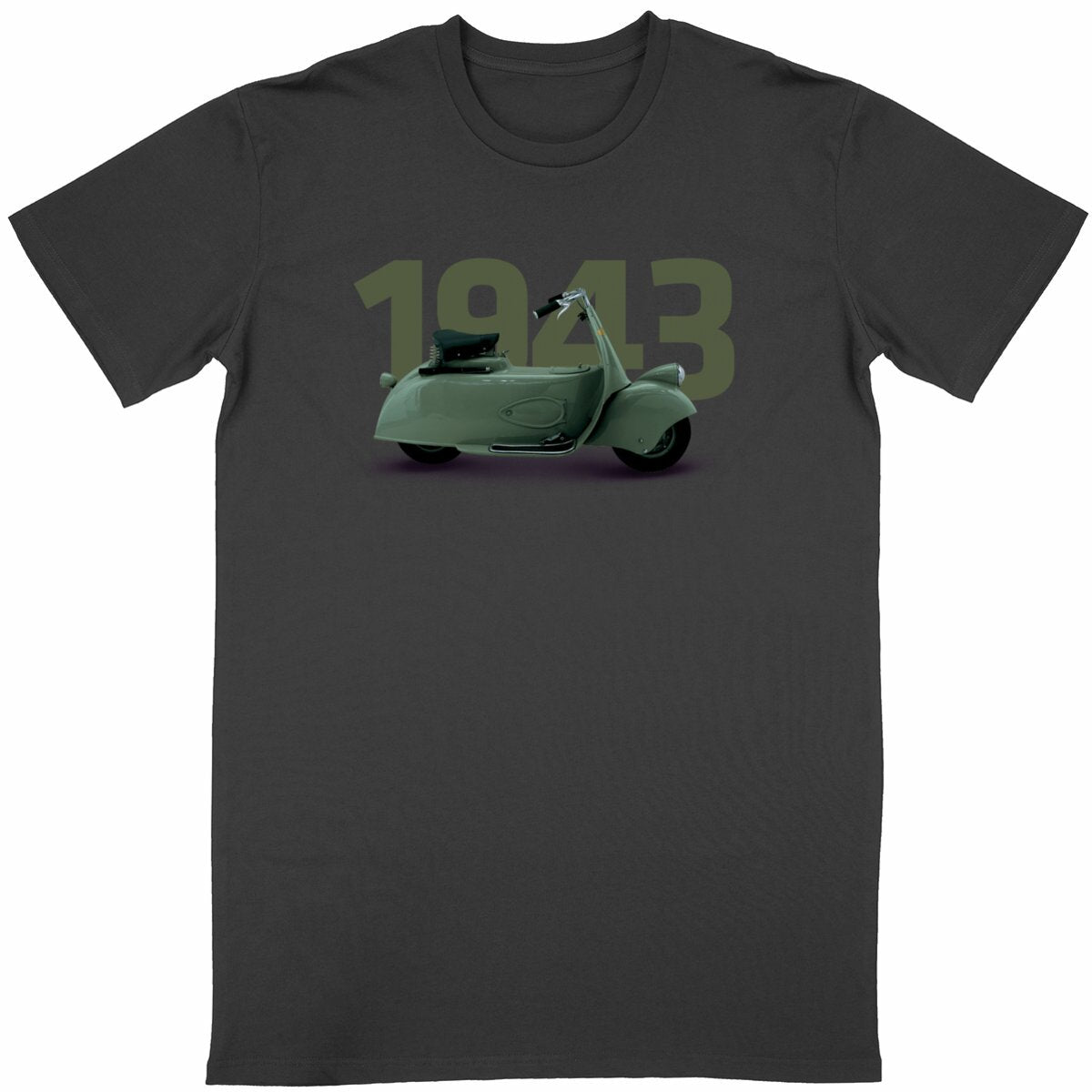 T-shirt noir manches courtes Vespa 1943