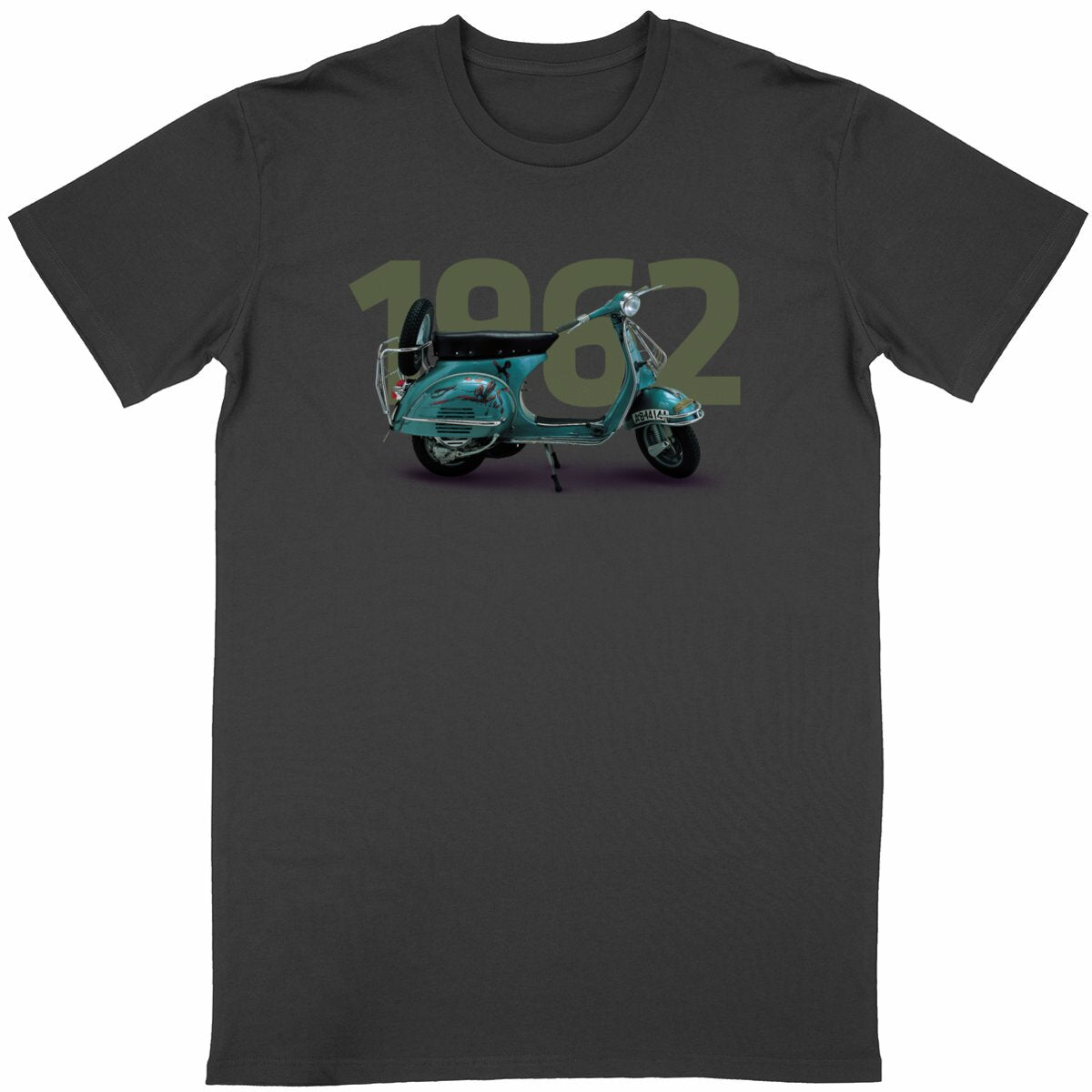 T-shirt noir manches courtes Vespa 1962