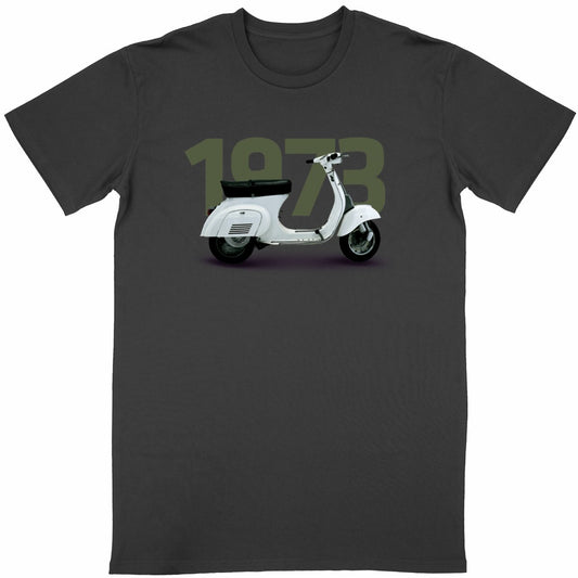 T-shirt noir manches courtes Vespa 1973